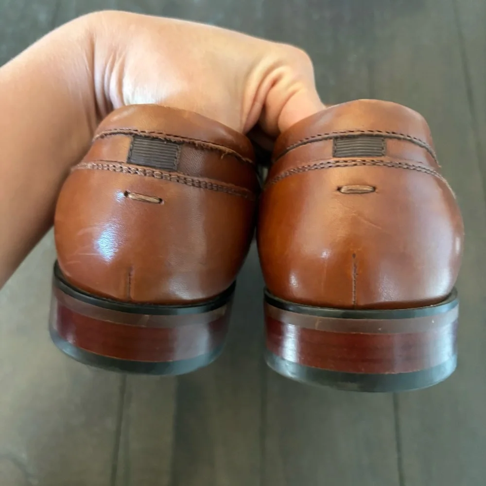 Florsheim Sorrento Moc‎ Toe Penny Loafers Cognac Size 9